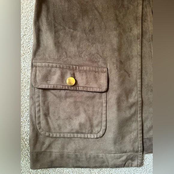 Chicos Brown Sleeveless Long Suede Like Vest Size 1 - Picture 3 of 4